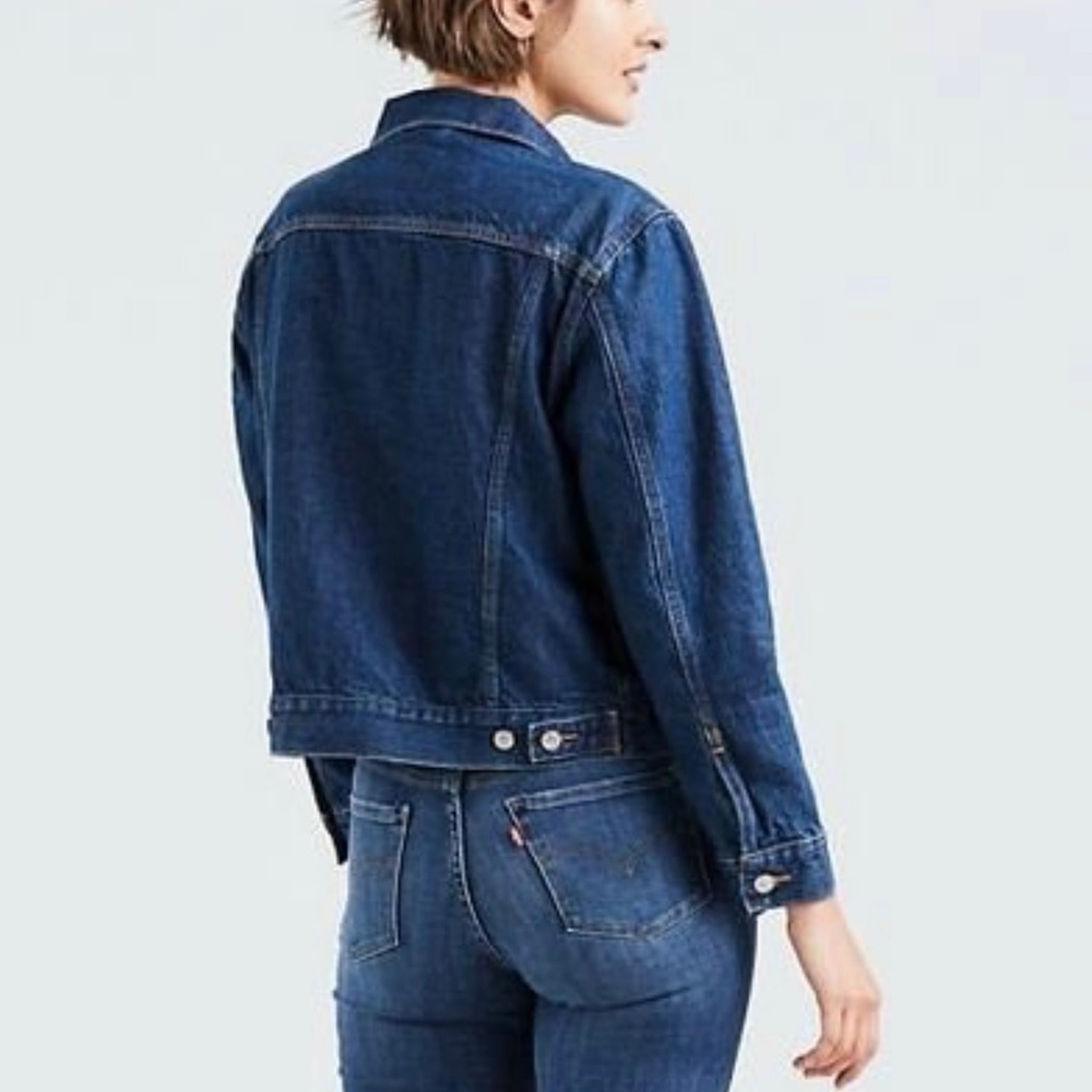 Levi’s Premium Ex-Boyfriend Trucker Jean Jacket size Small - Picture 2 of 7